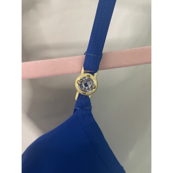 Dolcessa Swimwear Stellar Twist One-Piece Swimsuit Size Medium Blue Slimming - Picture 3 of 6